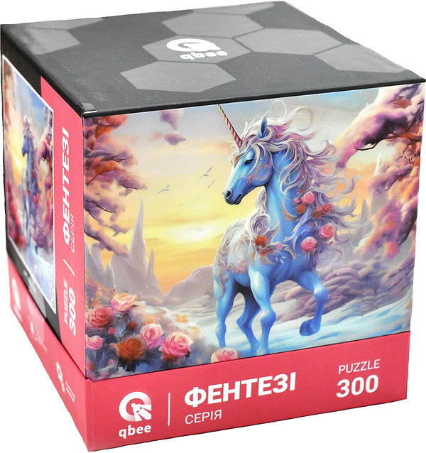 Фото - Пазлы (3-4 года) qbee 300 эл. Фэнтези серия - "Коник Единорог" (QB500-008)