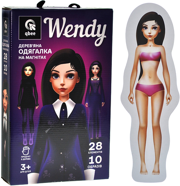 Фото - Настольная игра (3-4 года) qbee Деревянная одежда "Wendy" (QB600-010)