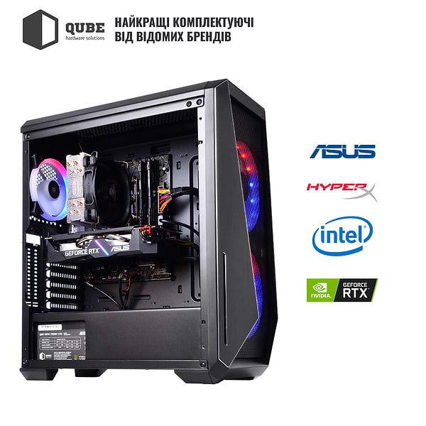 Фото - Уцінка - Системний блок QUBE QB i9 10900F RTX3080 10GB 3222 (i910900FRTX308010GB3222)