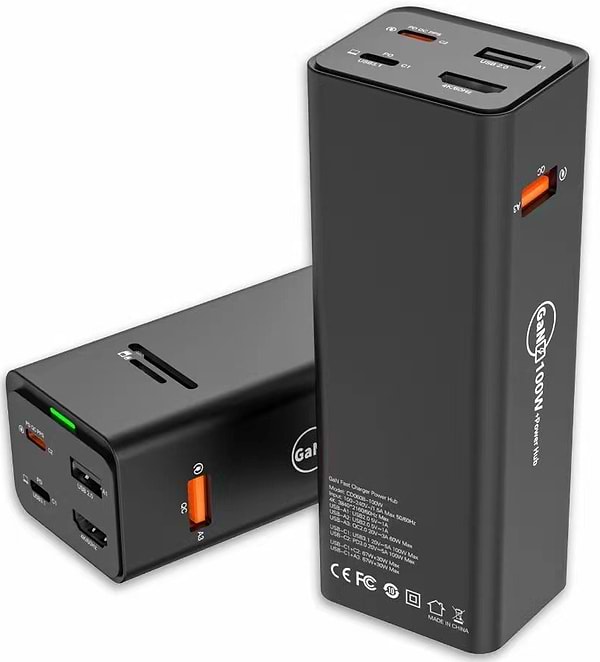 Фото - Мережевий зарядний пристрій XOKO Power Hub QC-700 7 в 1 GAN 100W PD QC USDB 3.1 HDMI micro SD reader (CD00608)