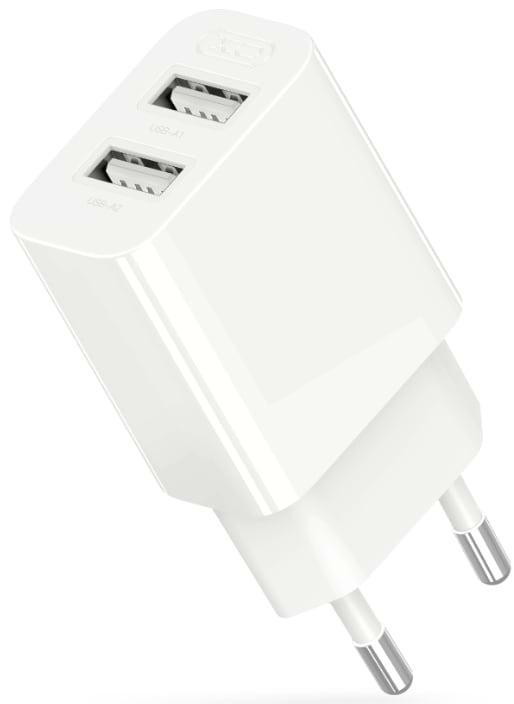 Сетевое зарядное устройство XO Dual USB-A 2.4A Charger (XO-QC09)