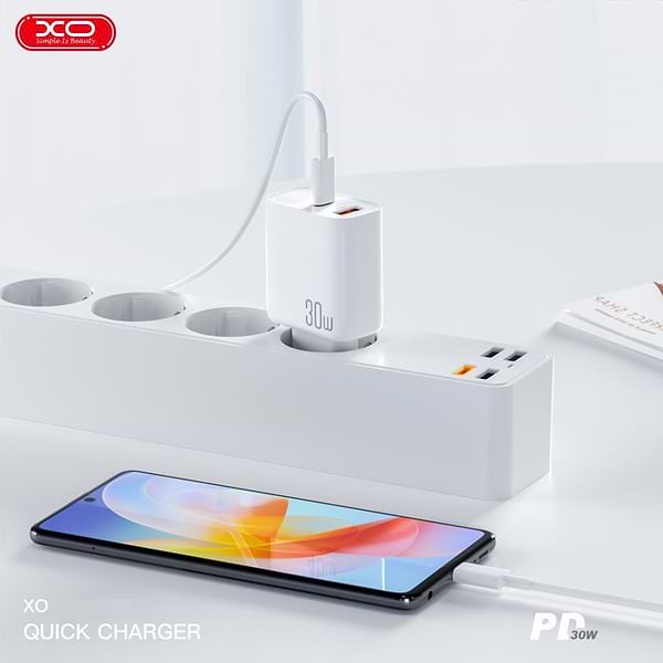 Фото - Уценка - Сетевое зарядное устройство XO PD30W/QC18W 1USB-C+1USB-A fast charging (XO-QC16)