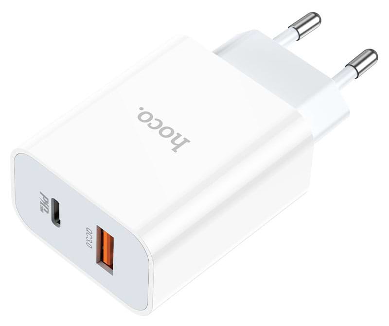 Мережевий зарядний пристрій HOCO C97A PD20W+QC3.0 charger White (6931474766076)