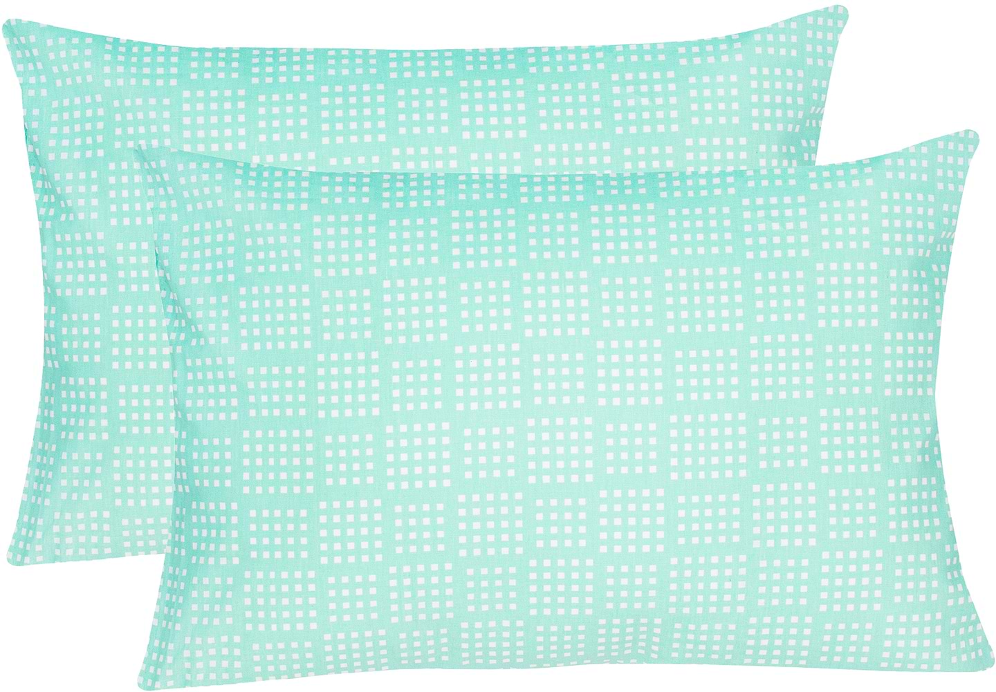 Наволочка Home Line Бязь Щ140 КЛІТИНКА бірюзовий 50х70 2 шт. (173843) - Фото 1