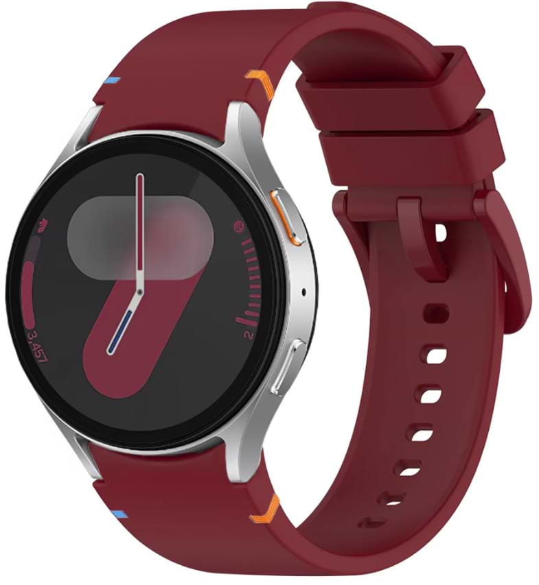 Ремінець для смарт-годинника BeCover Ribbed Tape for Samsung Galaxy Watch (20mm) 3 41mm/4 40mm-44mm/5 40-44mm/6 40-44mm/7 40-44mm Red Wine (712061) - Фото 1