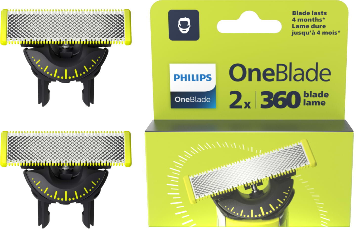 Змінні леза для тримера Philips OneBlade 360 QP420/50 (2 шт)