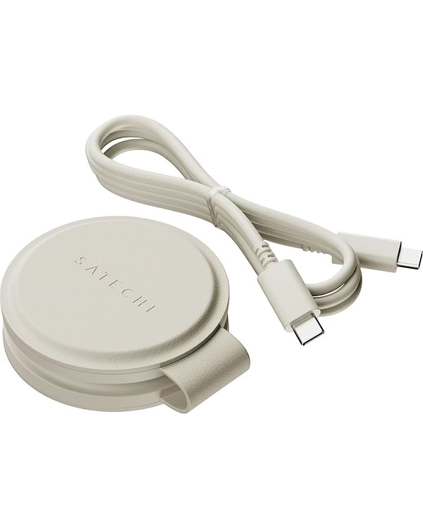 Фото - Бездротовий зарядний пристрій Satechi OntheGo 2-in-1 Wireless Charger Sand (ST-QTG21W)