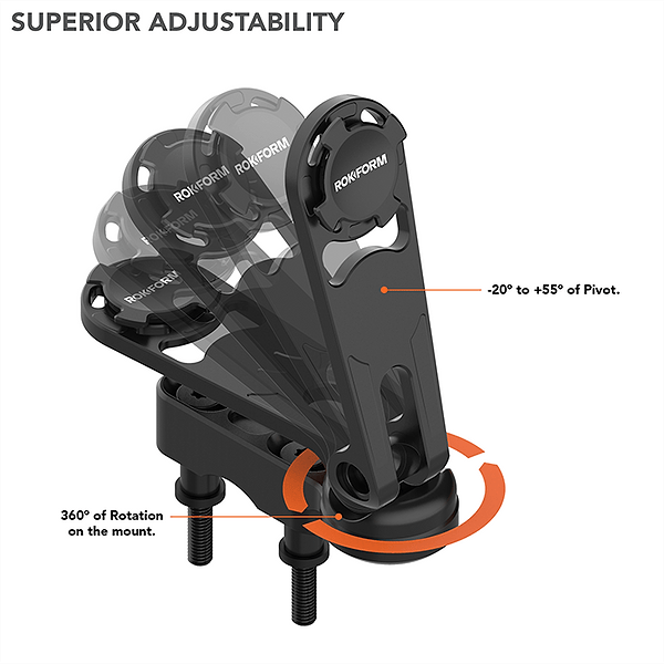 Фото - Уценка - Держатель для мобильного устройства Rokform Pro Serie Polished Alu Motorcycle Perch Mount (334201P-PA)