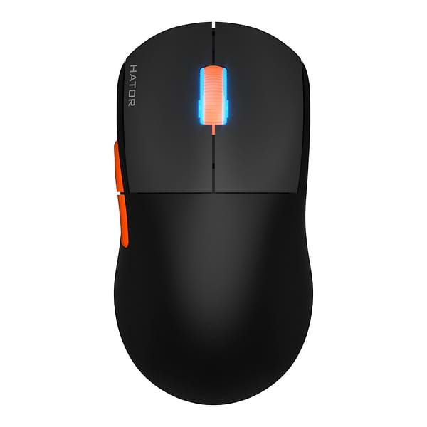 Фото - Миша бездротова ігрова Hator Quasar 2 Pro Wireless/Bluetooth/USB Black-Orange (HTM560BO) Фото - Миша бездротова ігрова Hator Quasar 2 Pro Wireless/Bluetooth/USB Black-Orange (HTM560BO)