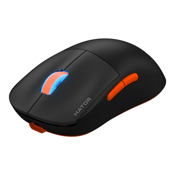 Фото - Миша бездротова ігрова Hator Quasar 2 Pro Wireless/Bluetooth/USB Black-Orange (HTM560BO)