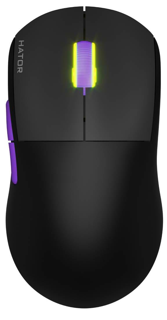 Миша бездротова ігрова Hator Quasar 2 Ultra 4K Wireless/Bluetooth/USB Black-Lilac (HTM570BL) - Фото 1