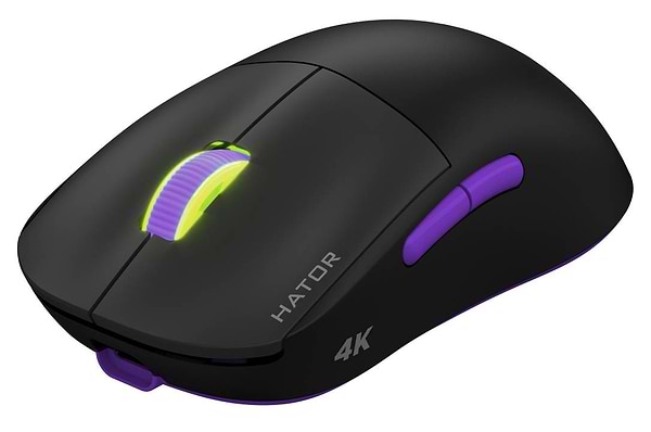 Фото - Мышь беспроводная игровая Hator Quasar 2 Ultra 4K Wireless/Bluetooth/USB Black-Lilac (HTM570BL)