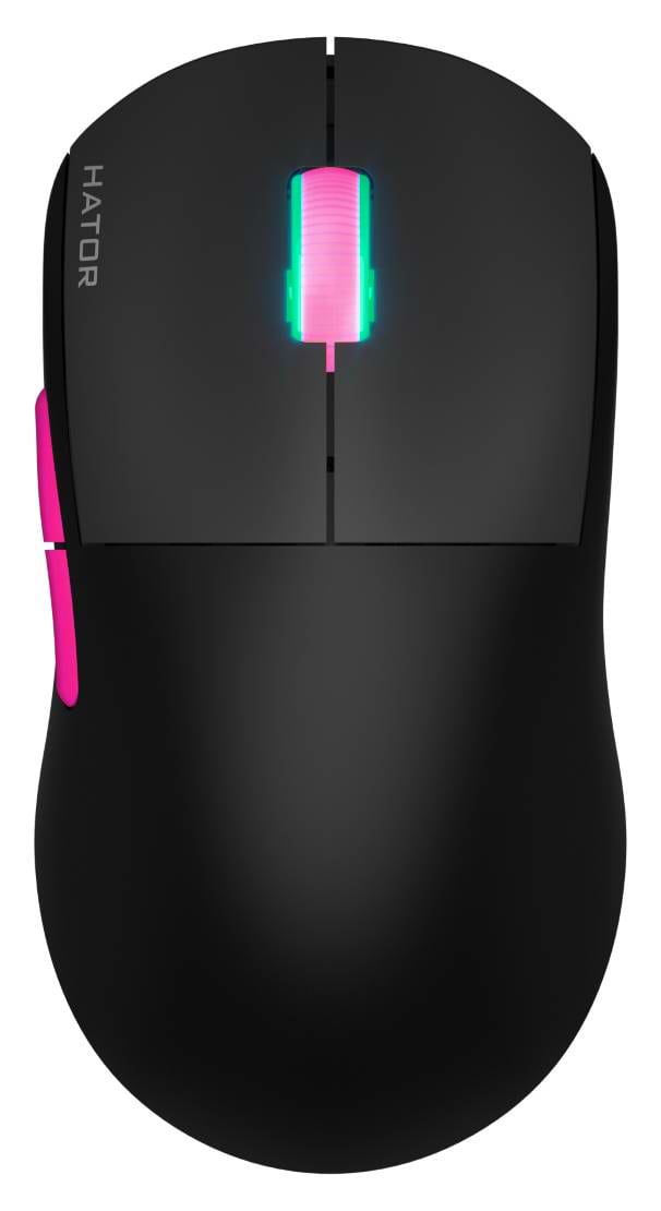 Миша бездротова ігрова Hator Quasar 2 Ultra 4K Wireless/Bluetooth/USB Black-Pink (HTM570BP) - Фото 1