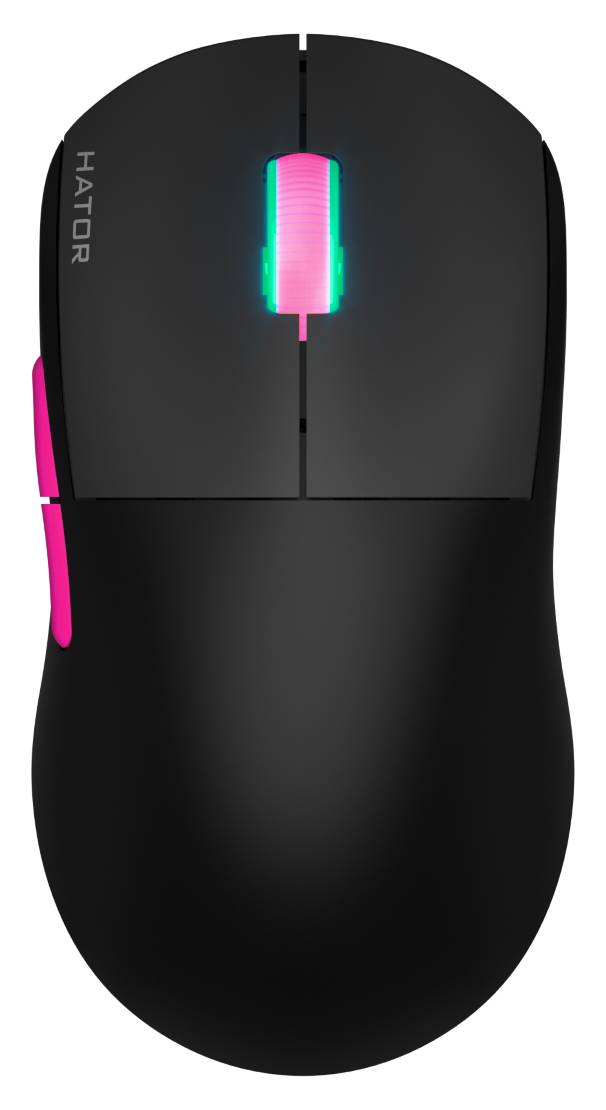 Фото - Мышь беспроводная игровая Hator Quasar 2 Ultra 4K Wireless/Bluetooth/USB Black-Pink (HTM570BP)