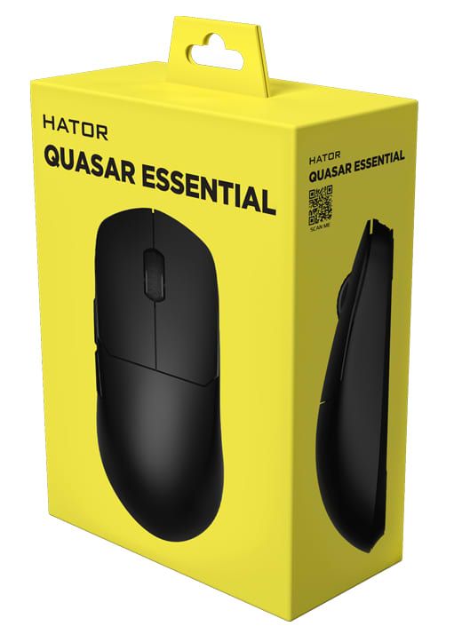 Фото - Миша дротова ігрова Hator Quasar Essential Black (HTM-400)