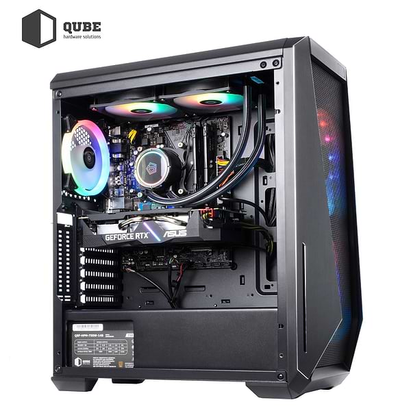 Фото - Системний блок QUBE QB i7 12700KF RTX 3060 12GB 1610 (i712700KFRTX306012GB1610)