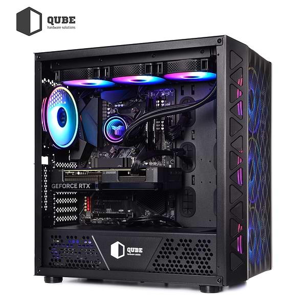 Фото - Системный блок QUBE QB i9 13900KF RTX 3060 12GB Z1 6410 (i913900KFRTX306012GBZ16410)