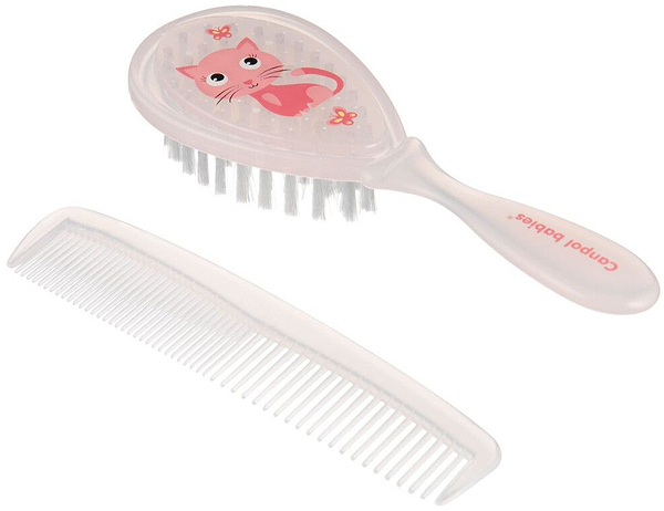 Фото - Набір гребінців для дитячого волосся Canpol babies CUTE ANIMALS рожева (2/419_pin)