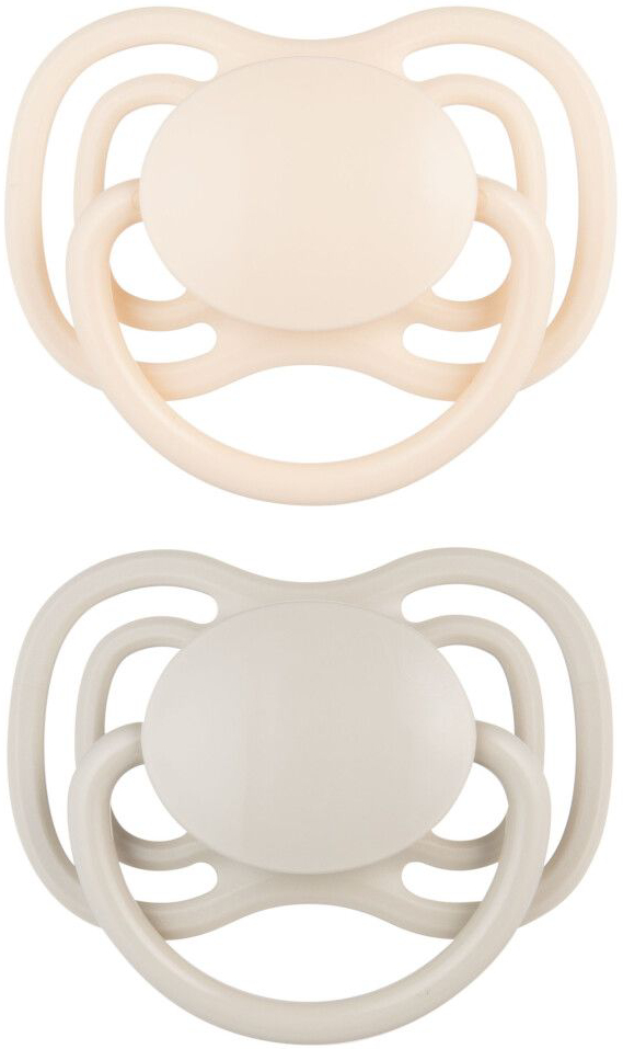 Симетрична пустушка Canpol babies 0-6 міс DENTAL AIR 2 шт. - бежева (23/228_cre)