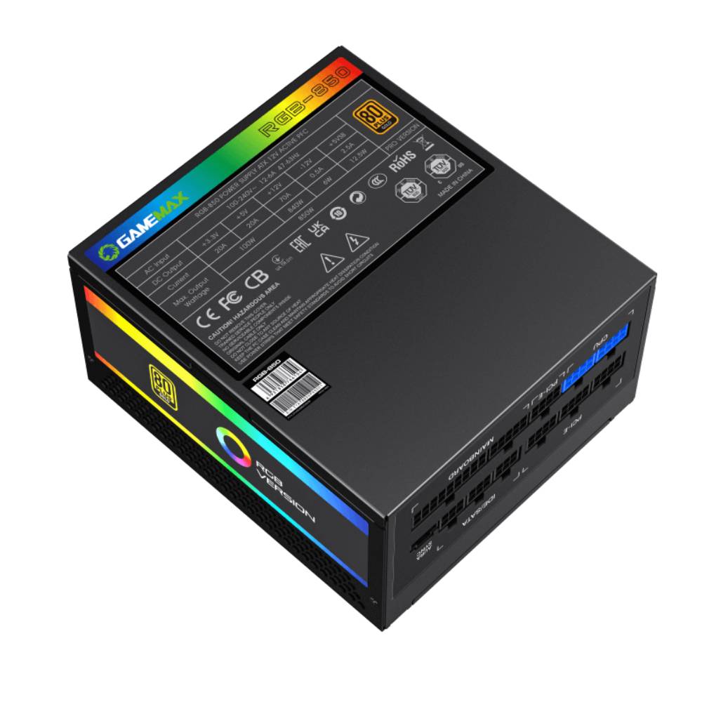 Фото - Блок живлення для ПК Gamemax ATX 850W 80 Gold (RGB850 PRO)
