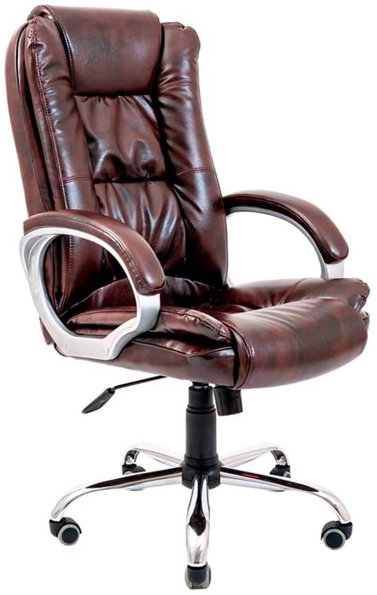 Кресло офисное Richman Калифорния Ю Хром П2 M-1 (Tilt) Мадрас ДК Браун - Фото 1