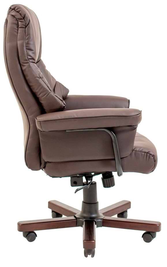 Фото - Кресло офисное Richman Конгресс Вуд M-2 Широкий (Anyfix Wide) Кожа Люкс Коричневый + Венге