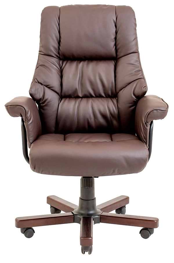 Фото - Кресло офисное Richman Конгресс Вуд M-2 Широкий (Anyfix Wide) Кожа Люкс Коричневый + Венге