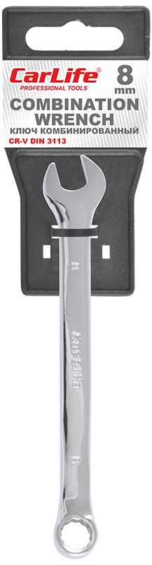 Ключ комбiнований CarLife CR-V 8 мм (WR4008)