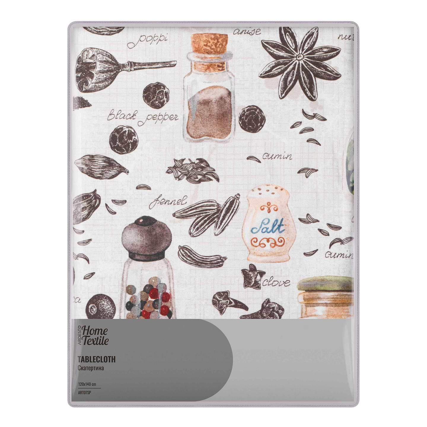 Скатертина прямокутна Ardesto Spice 120х140 см (ART07SP)