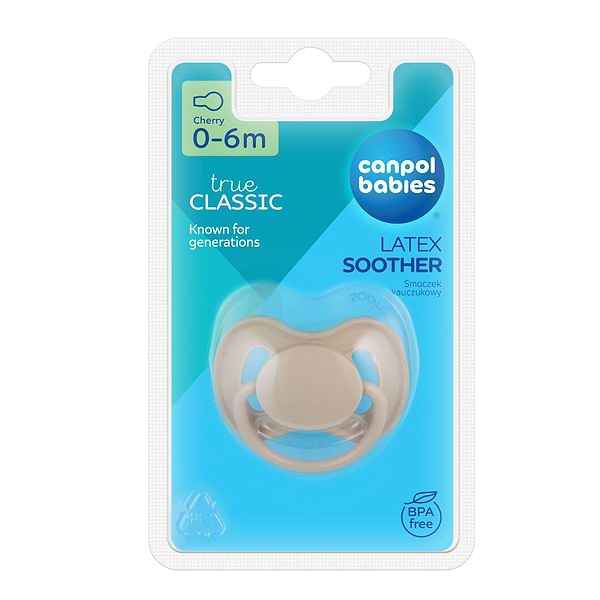 Фото - Кругла пустушка Canpol babies 0-6 міс NUDE - бежева (23/223_bei)