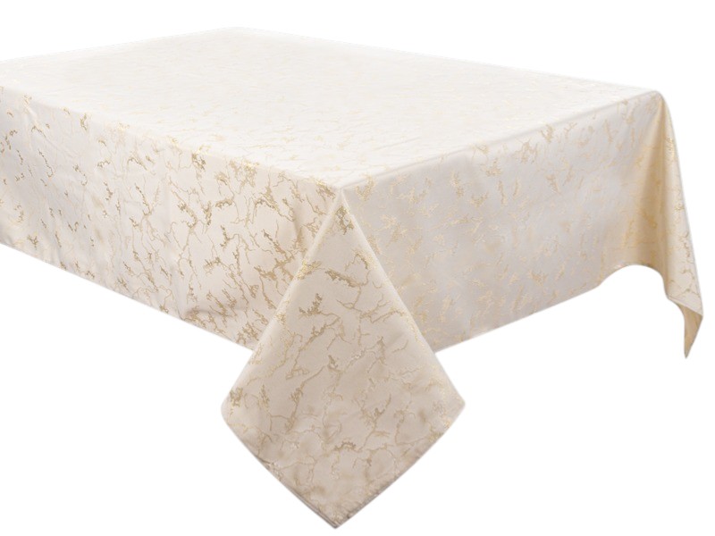 Скатертина прямокутна Lefard Alba lurex teflon oro 160х280 см (715-336)