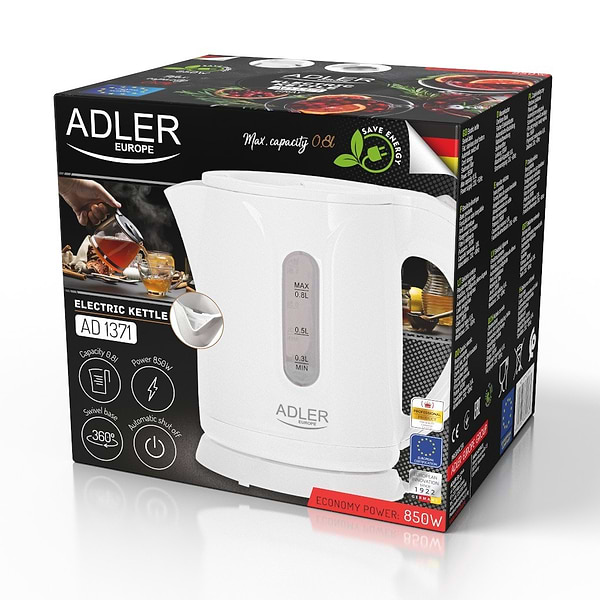 Фото - Електричний чайник Adler AD 1371 White