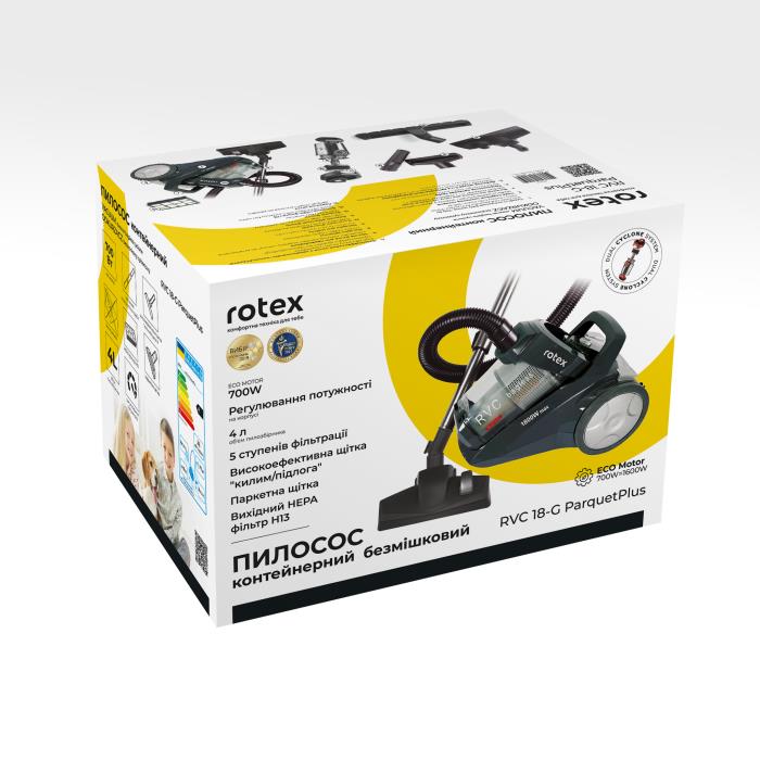 Фото - Пилосос для сухого прибирання без мішка Rotex VС18-G ParquetPlus