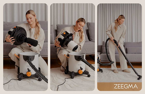 Фото - Пилосос миючий з мішком Zeegma ZONDER PRO WASH GREY