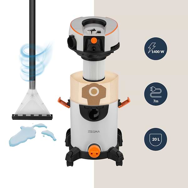 Фото - Пилосос миючий з мішком Zeegma ZONDER PRO WASH GREY