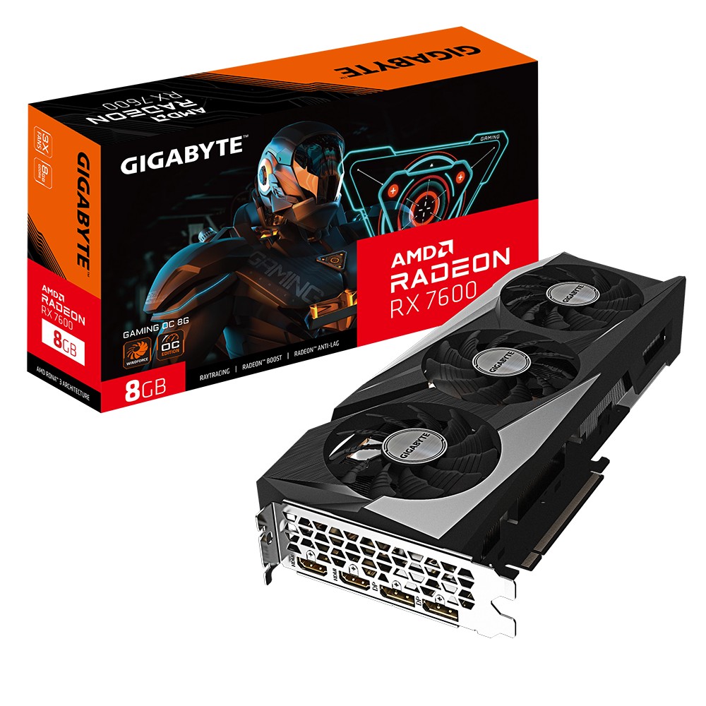 Відеокарта Gigabyte Radeon RX 7600 8GB GDDR6 GAMING OC (GV-R76GAMING_OC-8GD)