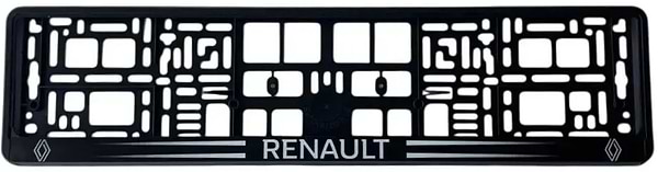 Фото - Рамка під номер Poputchik пластик з літерами Renault (24-123-IS)