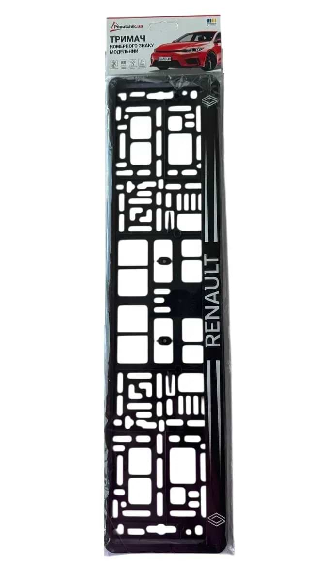 Фото - Рамка під номер Poputchik пластик з літерами Renault (24-123-IS)