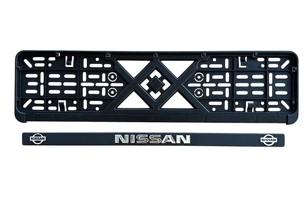 Фото - Рамка під номер Poputchik з об'ємними літерами NISSAN 2 шт. (24-013)