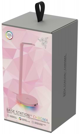 Фото - Подставка для наушников Razer Base Station V2 Chroma Quartz (RC21-01510200-R3M1)