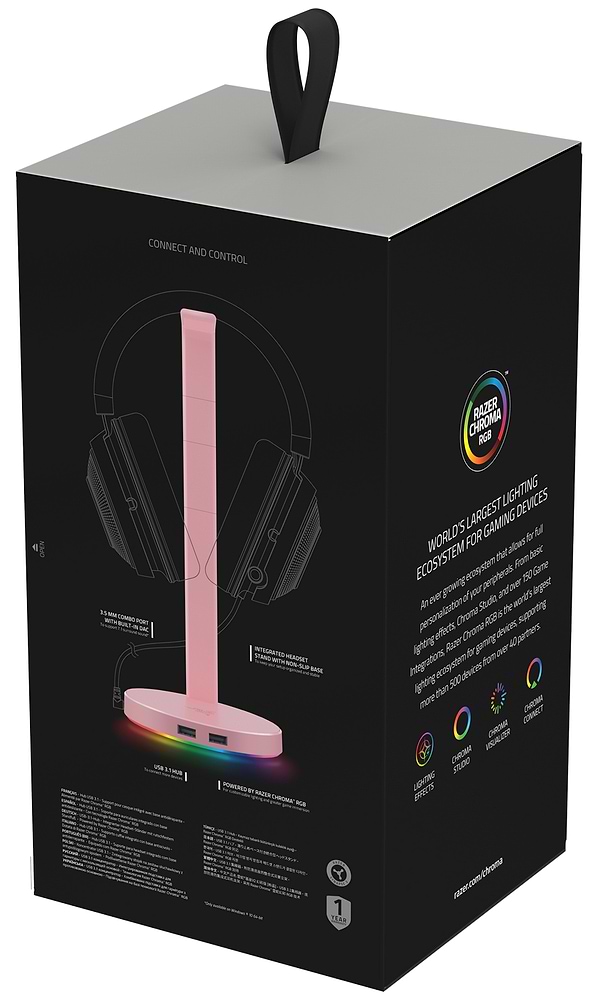 Фото - Подставка для наушников Razer Base Station V2 Chroma Quartz (RC21-01510200-R3M1)