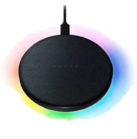 Фото - Беспроводное зарядное устройство Razer Chroma Charging Pad 10W Fast WL Charger RGB Black (RC21-01600100-R371)