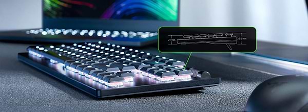 Фото - Клавіатура бездротова ігрова Razer DeathStalker V2 Pro TKL Wireless RU (RZ03-04370100-R3R1)