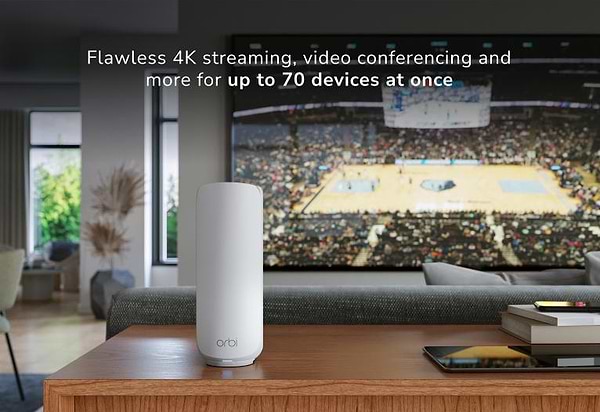 Фото - MESH система WiFi7 Netgear Система WiFi-Mesh NETGEAR Orbi RBE372 BE5000, 2мод, білий