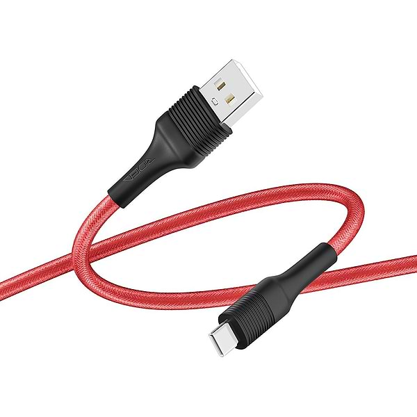 Фото - Кабель синхронизации данных Ridea StablePro Type-C 3A Red-Black (RC-ST74)