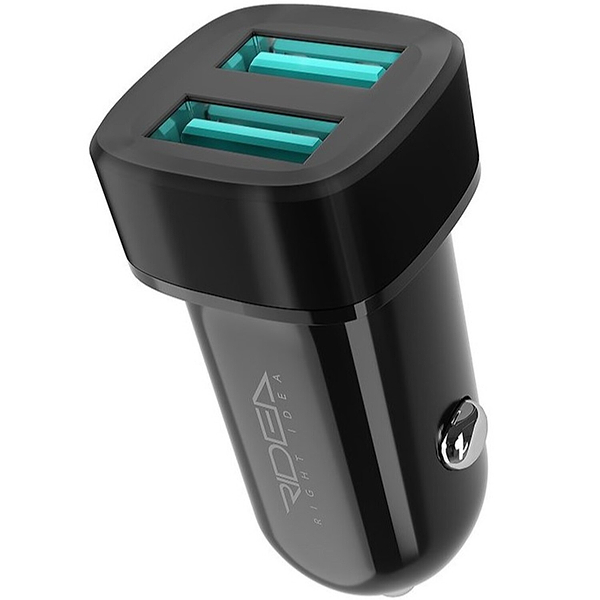 Фото - Автомобільний зарядний пристрій Ridea Grand Type-C 2USB 2.4 A Black (RCC-21212)