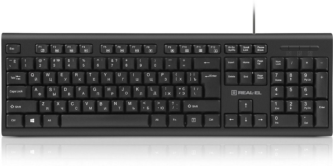 Клавіатура дротова REAL-EL RK-507 Black (EL123100050)