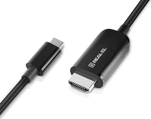 Фото - Кабель REAL-EL CHD-180 USB Type-C to HDMI 1.8m Black (EL123500044)