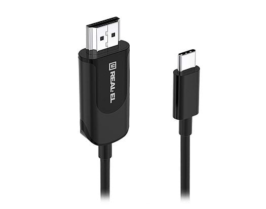Фото - Кабель REAL-EL CHD-180 USB Type-C to HDMI 1.8m Black (EL123500044)