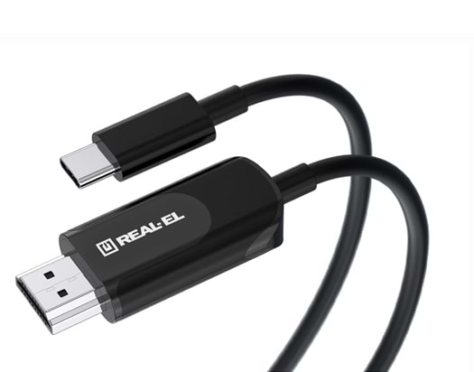 Фото - Кабель REAL-EL CHD-180 USB Type-C to HDMI 1.8m Black (EL123500044)
